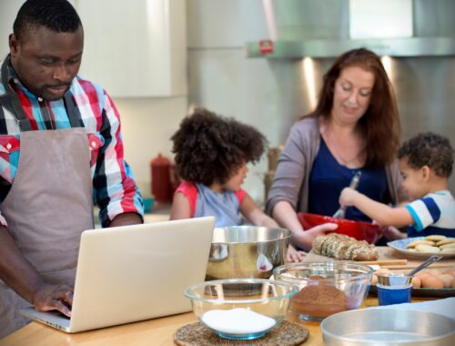 Family Cooking Kitchen Food Togetherness Concept