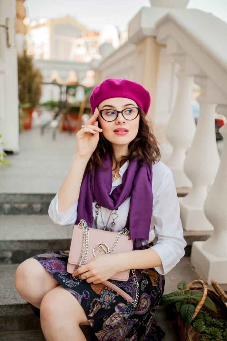 portrait of a young girl in the city